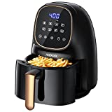 Air Fryer 2.2 QT Digital Airfryer 8-in-1 Small Air Fryers Cooker with Touch Screen Customizable Temperature Nonstick Tray Hot Air Oven Mini Freidora de Aire Easy to Use Compact Cooker 1000W