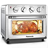 Panaromia Air Fryer Toaster Oven Combo, 7-in-1 Convection Oven Countertop, 20QT Large Capacity Air Fryer with 4 Accessories & E-Recipes, 1550W Easy to Control Countertop Oven with Timer, 6 Slice