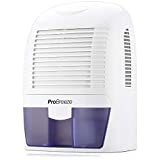 Pro Breeze Electric Mini Dehumidifier, 2200 Cubic Feet (250 sq ft), Compact and Portable for High Humidity in Home, Kitchen, Bedroom, Basement, Caravan, Office, Garage