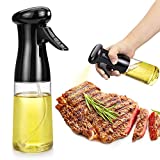 Oil Sprayer for Cooking, Food Grade Olive Oil Sprayer , 210ml Oil Mister, Premium Oil Bottle, Widely Used for Air Fryer, BBQ, Baking, Salad (Black)