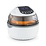 KLARSTEIN VitAir Turbo Hot Air Fryer, Reduced-Fat Frying, Baking, Grilling and Roasting, 9.6 qt Cooking Chamber, Rotisserie, 1400 Watts Halogen, Up to 450 F, White