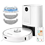 Ultenic T10 Robot Vacuum Self Emptying, Robot Vacuum and Mop Combo, LiDAR Navigation, Smart Mapping, 3000Pa Strong Suction, APP & Remote & Alexa Control, Ideal for Pet Hair, Hard Floor and Carpet