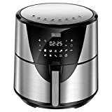 Ultima Cosa Air Fryer, 8.5QT Oil Free XL Electric Hot Air Fryers Oven, Programmable 9-in-1 Cooker with Preheat & Dryout,1700W … (8.5QT, gray)