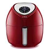 Ultrean 8.5 Quart Air Fryer, Electric Hot Air Fryers XL Oven Oilless Cooker with 7 Presets, LCD Digital Touch Screen and Nonstick Detachable Basket, ETL/UL Certified,18 Month Warranty,1700W (Red) (Renewed)