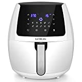 Ultrean 5.8 Quart Air Fryer, Electric Hot Air Fryers Oilless Cooker with 10 Presets, Digital LCD Touch Screen, Nonstick Basket, 1700W, UL Listed (White)