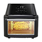 Z ZTDM Air Fryer Oven with Rotisserie, 17 QT 8-in-1 Air Fryer Dehydrator Toaster Oven with Trays, 1800W Airfryer 8 Cooking Presets & 9 Accessories, Digital LCD Touch Screen, ETL Certified (Black)