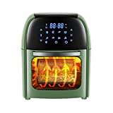 ZAFRO Air Fryer 10.5QT, 8-in-1 Presets, Oven with Rotisserie Dehydrator, Hot Air Fry, Cook, Crisp, Broil, Roast, Bake, LED Display, Thermostat & Timing Function, ETL Certificated 1700W (GREEN)
