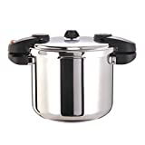 BUFFALO Stainless Steel Pressure Cooker QCP408, 8-Quart pressure canner, stovetop pressure cooker, removable gaskets and parts, easy to clean