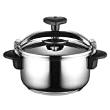 MAGEFESA Star Quick Easy To Use Pressure Cooker, 18/10 Stainless Steel, Suitable for induction. Thermodiffusion bottom, 3 Security Systems (4 QUART)