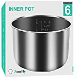 Original 6Qt Power Cooker XL Replacement Inner Pot Stainless Steel Compatible with 6 Quart Power Pressure Cooker PPC770 PPC771 PPC770-1 PRO PCXL-PRO6 YBD60-100 WAL1 WAL2 Stainless Steel Inner Pot Parts - 6 QT