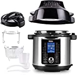 Buchy's Magic Pressure Cooker Air Fryer Combo - All-in-1 Multi-Cooker with Pressure & Crisp Lids Slow Cooker Steamer Air Fryer Broil Dehydrate and More 6 Quart Capacity