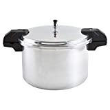 IMUSA USA 22Qt Jumbo Stovetop Pressure Cooker with Regulator and Side Handles, Silver