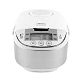 Aroma Housewares ARC-6106AW Digital Rice Cooker, Slow Cooker, High End Japanese Style, 2021 Model, white, 12-cup cooked rice (6-cup uncooked)