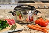 Barton 6Qt Pressure Cooker w/Recipe Book Easy Lock Lid Stainess Steel Canning Canner Pot Stove Top Instant Fast Cooking