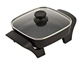 Brentwood Appliances SK46 8-Inch Nonstick Electric Skillet with Glass Lid, One Size, Black