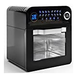 ChefWave 12.6 Quart Air Fryer and Dehydrator Large Capacity 1600W Oil Free Cooker with Upgraded Dial, Blue Light, 16 Presets and Modes and 8 Accessories, Includes Recipe Book