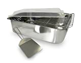 ExcelSteel 4 Piece Stainless Roaster with Cover, Rack and Spatula