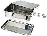 ExcelSteel Stainless Steel Stovetop Smoker, 14 1/2' X 10 1/2' X 4', Silver