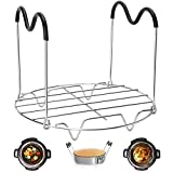 Steamer Rack Trivet with Heat Resistant Handles Compatible with Instant Pot Accessories 6 Qt 8 Quart, Pressure Cooker Trivet Wire Steam Rack, Great for Lifting out Whatever Delicious Meats & Veggies You Cook