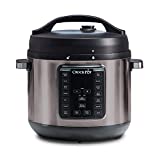 Crock-Pot 8-Quart Multi-Use XL Express Crock Programmable Slow Cooker and Pressure Cooker with Manual Pressure, Boil & Simmer, Black Stainless