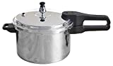 IMUSA USA A417-80401 Aluminum Stovetop Pressure Cooker 4.2Qt, Silver
