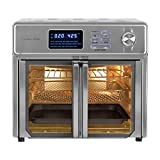 Kalorik 26 QT Digital Maxx Air Fryer Oven with 7 Accessories, Roaster, Broiler, Rotisserie, Dehydrator, Oven, Toaster, Pizza Oven and Slow Cooker. Includes Cookbook. Sears up to 500⁰F. Extra Large Capacity, All in One Appliance. Stainless Steel. AFO 47269 SS