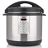 Zavor Select 8 Quart Electric Pressure Cooker and Rice Cooker with Non-stick Inner Cooking Pot and Brushed Stainless Steel Finish (ZSESE02)