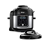 Ninja OS401 Foodi 12-in-1 XL 8 qt. Pressure Cooker & Air Fryer that Steams, Slow Cooks, Sears, Sautés, Dehydrates & More, with 5.6 qt. Cook & Crisp Plate & 15 Recipe Book, Silver