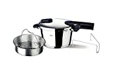 Fissler vitaquick Pressure Cooker Set of 4 with Insert and Tripod Induction, 10qt, Stainless Steel