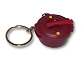 Tupperware (1) Keychain Microwave Pressure Cooker Mini Pill Case Gadget Burgundy Red