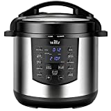 Willz 6-in-1 Multi-Use Programmable Pressure Cooker, Slow Cooker, Rice Cooker, Steamer, Sauté, & Food Warmer, 6 Qt, Stainless Steel