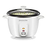 Proctor Silex, 37533PS, Rice Cooker & Food Steamer, 10 Cups Cooked (5 Cups Uncooked), Includes Steam and Rinsing Basket, 10 Cups Cooked (5 Cups Uncooked), White