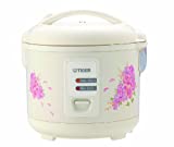 Tiger JAZ-A18U-FH 10-Cup (Uncooked) Rice Cooker and Warmer with Steam Basket, Floral White