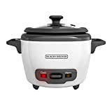 BLACK+DECKER Uncooked Rice Cooker, 3-cup, White