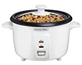 Proctor Silex Rice Cooker & Food Steamer, 8 Cups Cooked (4 Cups Uncooked), White (37534NR)