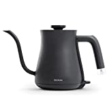 BALMUDA The Kettle | Electric Lightweight Gooseneck Kettle | Stainless Steel | 0.6L (20fl oz) Capacity | Neon Light Indicator | Perfect for Tea and Coffee | K02H-BK | Black | US Version