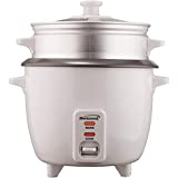 Brentwood Rice Cooker and Food Steamer 900-Watt, 15-Cup, White