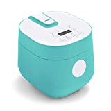 GreenLife Healthy Ceramic Nonstick 4-Cup Rice Oats and Grains Cooker, PFAS-Free, Dishwasher Safe Parts, Turquoise