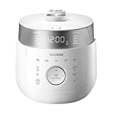 CUCKOO CRP-LHTR0609F | 6-Cup (Uncooked) Twin Pressure Induction Heating Rice Cooker | 16 Menu Options: High/Non-Pressure Steam & More, Stainless Steel Inner Pot, Made in Korea | White