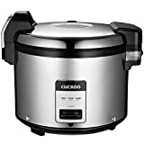 Cuckoo Basic Commercial Rice Cooker & Warmer with Steaming, Detachable Inner Lid, NSF, Made in Korea, Silver, 30 Cups, Stainless Steel/Black