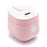 GreenLife Healthy Ceramic Nonstick 4-Cup Rice Oats and Grains Cooker, PFAS-Free, Dishwasher Safe Parts, Pink