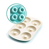 GreenLife Bakeware Healthy Ceramic Nonstick, 6 Cavity Donut and Bagel Pan Baking Mold, PFAS-Free, Turquoise