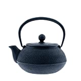 Iwachu Japanese Iron Tetsubin Teapot, Hobnail, Black