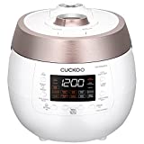 Cuckoo CRP-RT0609FW 6 cup Twin Pressure Plate Rice Cooker & Warmer with High Heat, GABA, Mixed, Scorched, Turbo, Porridge, Baby Food, Steam (Hi/NonPress.) and more, Made in Korea (White)