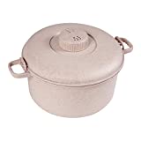 Handy Gourmet Eco Friendly Microwave Pressure Cooker - Easy Microwave Cooking - Easy & Fast Microwave Cookware for Rice, Chicken, Pasta, and More - Non-Toxic & Bio-degradable Material (Beige)
