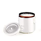 1.0L Mini Rice Cooker,WHITE TIGER Portable Travel Steamer Small,15 Minutes Fast Cooking, Removable Non-stick Pot, Keep Warm, Suitable For 1-2 People - For Cooking Soup, Rice, Stews & Oatmeal