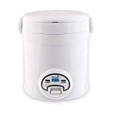 Aroma Housewares MI 3-Cup (Cooked) (1.5-Cup UNCOOKED) Cool Touch Mini Rice Cooker,White