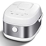 Toshiba Low Carb Digital Programmable Multi-functional Rice Cooker, Slow Cooker, Steamer & Warmer, 5.5 Cups Uncooked with Fuzzy Logic and One-Touch Cooking, 24 Hour Delay Timer and Auto Keep Warm Feature, White