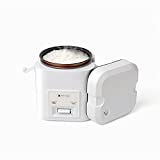 HOMCORT 1.2L Mini Rice Cooker, 15 Minutes Fast Cooking, Suitable for 1-4 People, Small Travel Rice Cooker, with Removable Non-stick Pot, Keep Warm Function