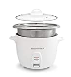 Elite Gourmet ERC-2020 Electric Rice Cooker with Stainless Steel Inner Pot Makes Soups, Stews, Grains, Cereals, 20 Cups, White
